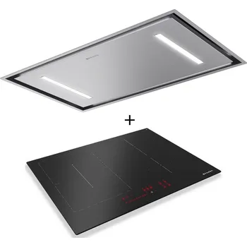 Digestoř SET FABER HEAVEN DUAL LIGHT X FLAT KL A90 + FABER FCH 64 BK KL