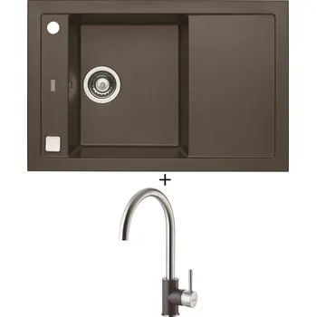 Granitový dřez Granitový dřez SET Alveus FORMIC 30 chocolate 03 + Alveus ELZA chocolate 03