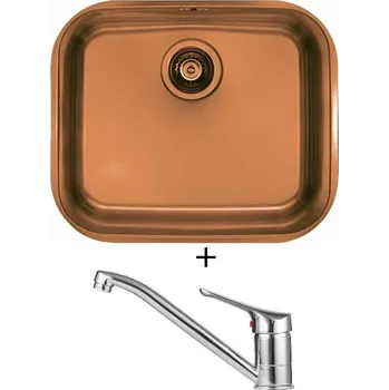 Granitový dřez Dřez pod desku SET Alveus VARIANT 10 Monarch copper + Alveus RIVIERA X chrom