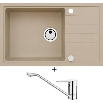 Granitový dřez Granitový dřez SET Alveus INTERMEZZO 130 beige 55 + Deante CORIO BFC 060M chrom