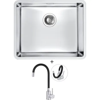 Nerezový dřez Nerezový dřez SET Alveus KOMBINO 50 FS nerez + Deante NEO LUNO BOC B720 nerez