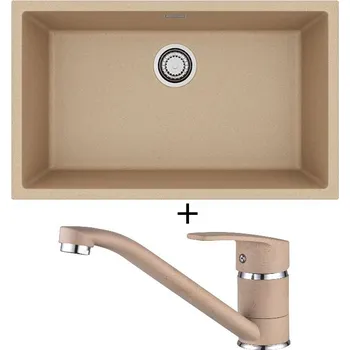 Granitový dřez Dřez pod desku SET Alveus OMNI 40 beige 55 + Alveus NINA beige 55