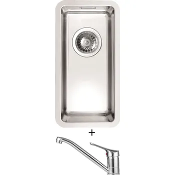 Nerezový dřez Dřez pod desku SET Alveus KOMBINO 10 U nerez + Alveus RIVIERA X chrom