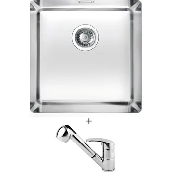 Nerezový dřez Dřez pod desku SET Alveus KOMBINO 30 U nerez + Alveus OAZA chrom