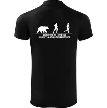 Pánská košile Buďte hodní na tlusté lidi - Polokošile Victory sportovní (dresovina) - XL ( Černá )