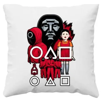 Žertovný předmět Game Over - polštář s potiskem pro fanoušky seriálu Squid Game- Tričkový.cz