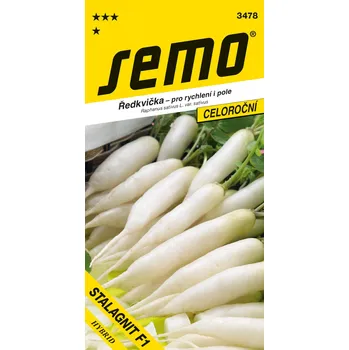 Semeno Semo Ředkvička bílá - Stalagnit F1 na pole i k rychlení 1,5g - VÝPRODEJ