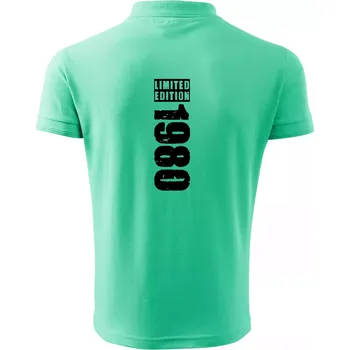 Pánská košile Limited edition 1980 pruh - Polokošile pánská Pique Polo 203 - 4XL ( Mátová )