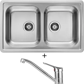 Nerezový dřez Nerezový dřez SET Alveus ELEGANT 40 nerez + Alveus RIVIERA X chrom