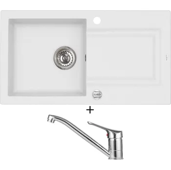 Granitový dřez Granitový dřez SET Alveus FALCON 30 white 11 + Alveus RIVIERA X chrom