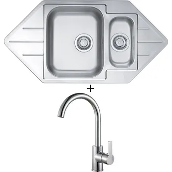 Nerezový dřez Nerezový dřez SET Alveus LINE 40 nerez + Alveus TONIA chrom
