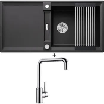 Granitový dřez Granitový dřez SET Blanco ADIRA XL 6 S antracit s excentrem 527618 + Blanco MILI chrom 519413