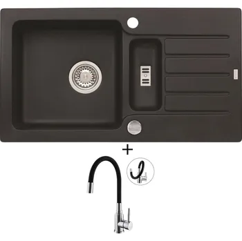 Granitový dřez Granitový dřez SET Alveus NIAGARA 70 black 91 + Alveus MINTAS chrom/černá