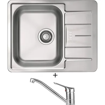 Nerezový dřez Nerezový dřez SET Alveus LINE 60 tkaná struktura + Alveus RIVIERA X chrom