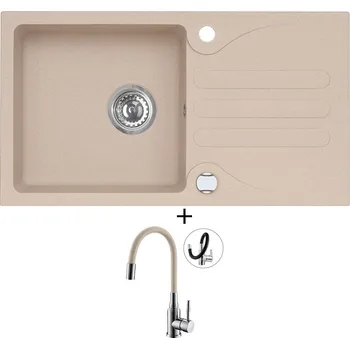 Granitový dřez Granitový dřez SET Alveus GALAPAGOS 30 beige 55 + Alveus MINTAS chrom/béžová