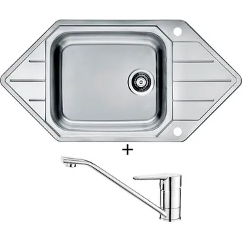Nerezový dřez Nerezový dřez SET Alveus PRAKTIK 130 nerez + Deante CORIO BFC 060M chrom
