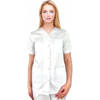 Zdravotnický oděv Dámská zdravotnická bílá lékařská zástěra vel. 48