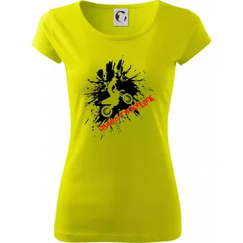 Enduro its my life - Dámské triko Pure - XS ( Limetková )
