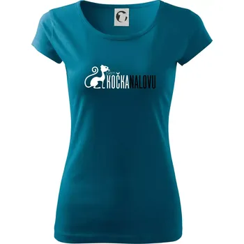 Dámské tričko Jsem kočka na lovu - Dámské triko Pure - XS ( Petrolejová )