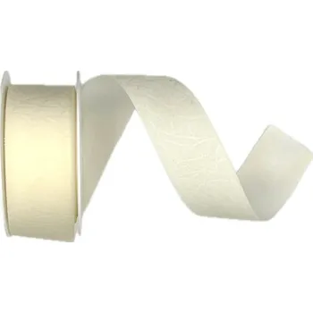 Stuha Stuha sametová Velutto SparkLine – Soft Cream krémová 25mm x 2m (13,-Kč/m) (Stuha sametová, jednostranná, přesně řezaná)