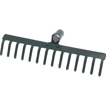 Hrábě Hrábě zahradní ROVNÉ bez násady, kovové 14 zubů R105