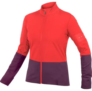 cyklistický dres Dámský dres s dlouhým rukávem ENDURA FS260 Jetstream Aubergine - XS