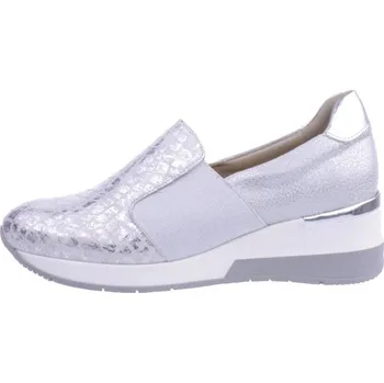 Dámské polobotky OBUV JANA ČR Boty JANA 3248 bílo/stříbrné dámské kožené polobotky Velikost: 36