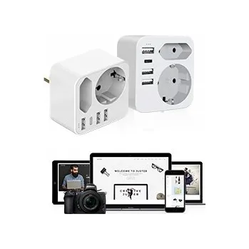 EU-UK Adaptér zásuvky PL Přechodka zástrčky Anglie Kypr