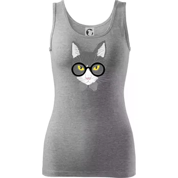 Dámské tričko Hipster Mikeš - Dámské tílko - XS ( Tmavě šedý melír )