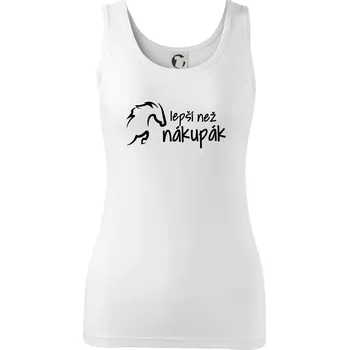 Dámské oblečení Lepší než nákupák - Dámské tílko - S ( Bílá )