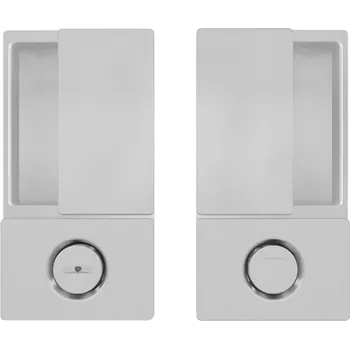 Nábytkové kování AGB - Mušle WAVE na otočné dveře WC Povrch: F1 - stříbrný elox