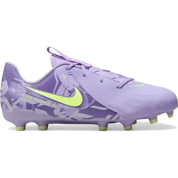 Kopačky Chlapecké fotbalové kopačky outdoorové NIKE-Phantom GX 2 Academy Jr FG/MG purple agate/barely volt Fialová 38