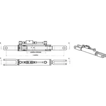 pant Hydraulický závěs 45x60x635 mm