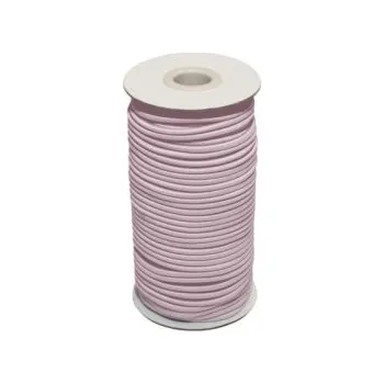 Guma, pruženka kulatá kloboučnická světle růžová 2 mm, 50m cívka, celé balení