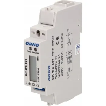 Měřič spotřeby Jednofázový elektroměr Orno OR-WE-504