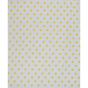 Bavlněná česká látka šíře 150cm - žlutý puntík 2mm na bílé (50cm)