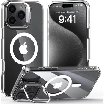 Pouzdro na mobilní telefon Tech Protect Magstand MagSafe pro Apple iPhone 16 pro čiré