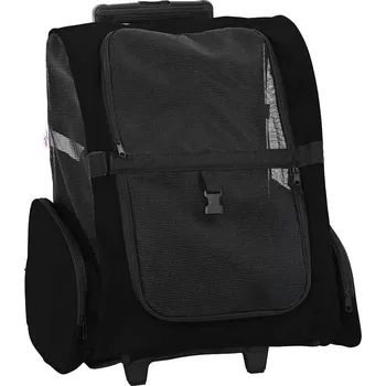 Přívěsný vozík pro psa vidaXL Vozík pro domácí mazlíčky 3 v 1, design, barva, 48 x 32 x (57-106) cm, oxfordská látka [42007371] Barva: Černá