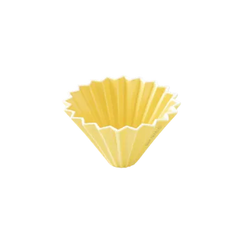 Příprava kávy Origami keramický dripper S žlutý