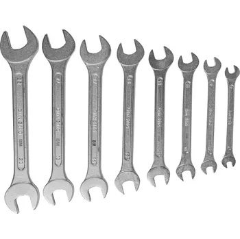Klíč Brüder Mannesmann Sada klíčů 8 dílů chrom vanadiová ocel stříbrná