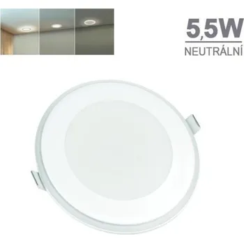LED panel SPECTRUMLED LED panel FIALE 3 STEP 5,5W AUREOLA A, Neutrální bílá, ROUND Bílá, krokově STMÍVATELNÝ