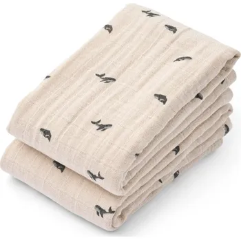 látková plena LIEWOOD Lewis Mušelinové plenky 2 ks Mini Whale/Sandy