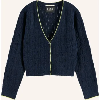 Dámský svetr Scotch & Soda Dívčí Pletený Kardigan, tmavě modrá, 140
