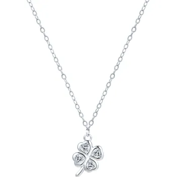 Náhrdelník NUBIS® Stříbrný náhrdelník čtyřlístek - NB-2418