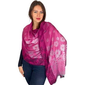 Šála Šál Pašmína - Lilia - Tmavě růžová