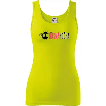 Dámské tričko Jsem drsná kočka - Dámské tílko - L ( Limetková )