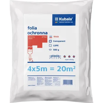 Zednické hladítko Fólie zakryvací SUPER STRONG TRANSPARENT | 4x5 m, gramáž 500 g