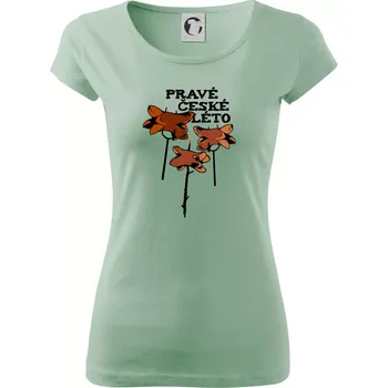 Dámské tričko Pravé české léto - Dámské triko Pure - XS ( Sage )
