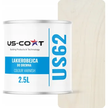 barva a nátěr na dřevo Lakýrnicová lazura US-Coat 2,5 l bílá polomatná