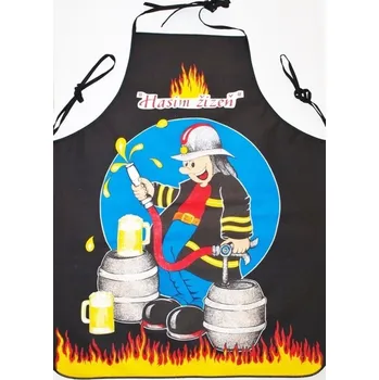 Kuchyňská zástěra forbyt Kuchyňská zástěra - HASIČ barva: černá